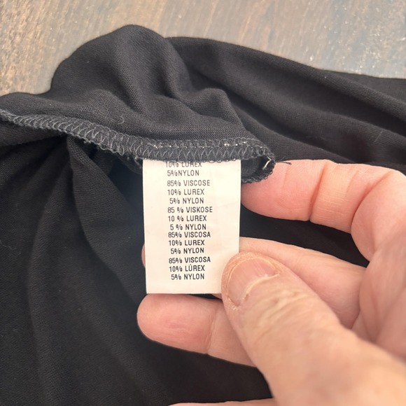 Blank London Shirt Womens Medium Black Sequin Sheer Sleeve Party Top Blouse - Picture 9 of 10